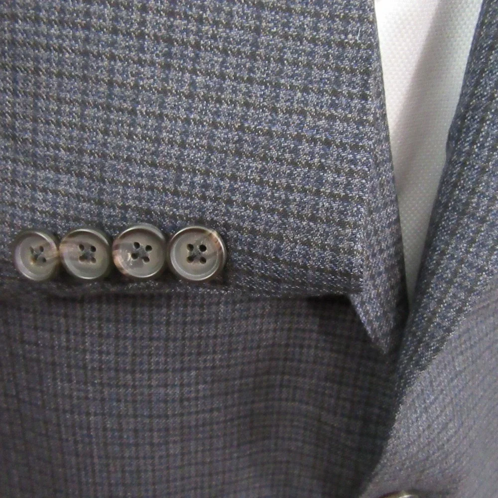 Ralph Lauren Mens Sport Coat 50R Classic Fit Blue Check Plaid Wool Year